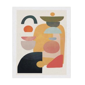 TEPPI Woopamuk272 gulvtppe m. mnster, rektangulr - multifarvet bomuld og polyester (140x220)