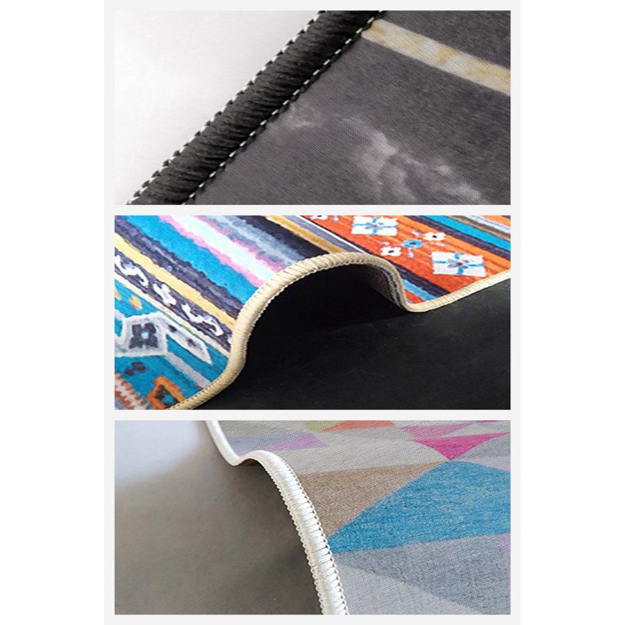 TEPPI Woopamuk287 gulvtppe m. mnster, rektangulr - multifarvet bomuld og polyester (160x230)