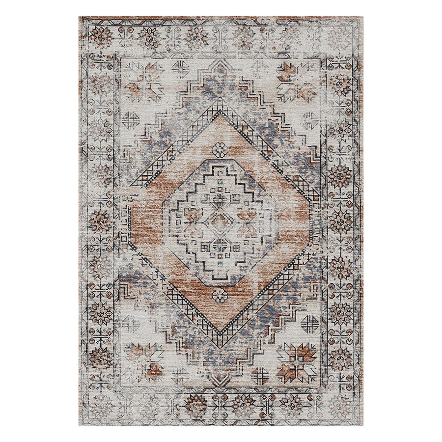 TEPPI Woopamuk322 gulvtppe m. mnster, rektangulr - multifarvet bomuld og polyester (160x230)