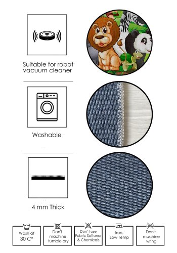 TEPPI Woopamuk340 gulvtppe m. mnster, rektangulr - multifarvet bomuld og polyester (100x150)