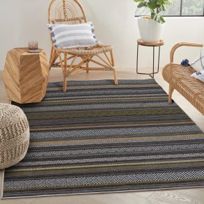 TEPPI Woopamuk387 gulvtppe m. mnster, rektangulr - multifarvet bomuld og polyester (180x280)