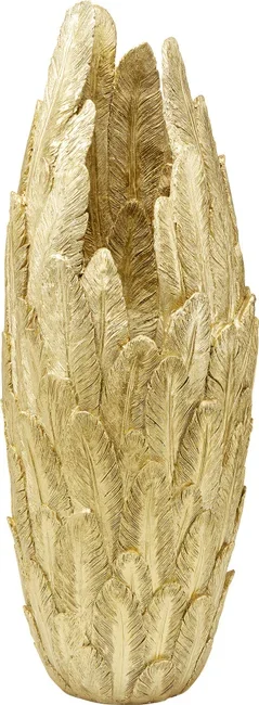 KARE DESIGN Feathers vase - guld polyresin (H:80cm)
