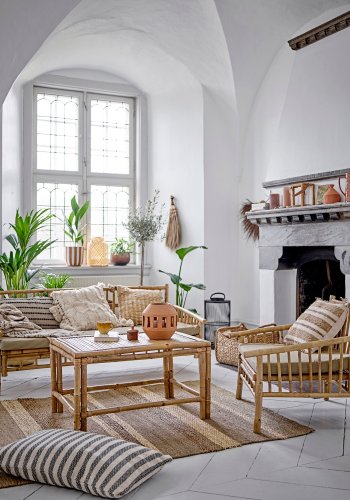 BLOOMINGVILLE Felina Pude, Natur, Jute W: 45cm, L: 45cm