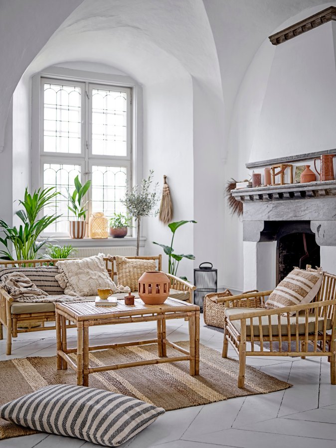 BLOOMINGVILLE Felina Pude, Natur, Jute W: 45cm, L: 45cm