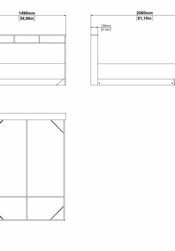 TVILUM Ikast Seng 140x190, Jackson Hickory / Hvid, 149,8 x 206 x 96,8 cm