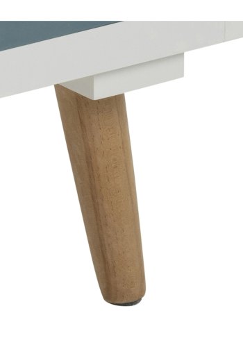 ACT NORDIC Thais natbord - multifarvet MDF og natur fyrretr, m. 4 skuffer 