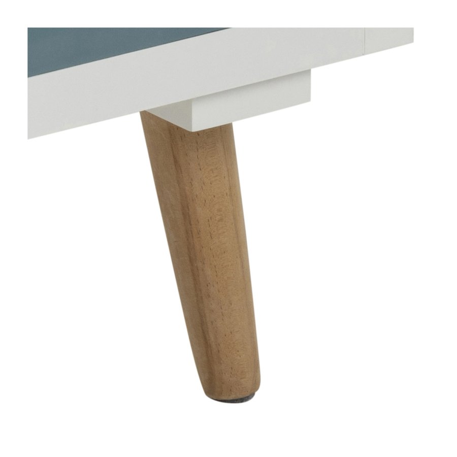 ACT NORDIC Thais natbord - multifarvet MDF og natur fyrretr, m. 4 skuffer 