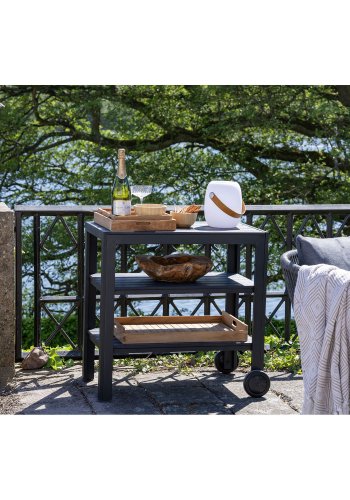 HOUSE NORDIC  Cardiff LED Lampe - Lampe med lder strop, bluetooth hjtaler, genopladelig, hvid