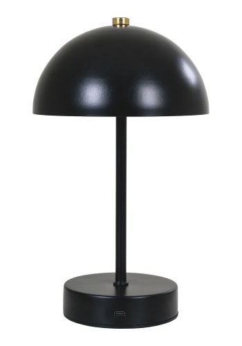 HOUSE NORDIC Holt LED bordlampe, genopladelig - sort/messing stl