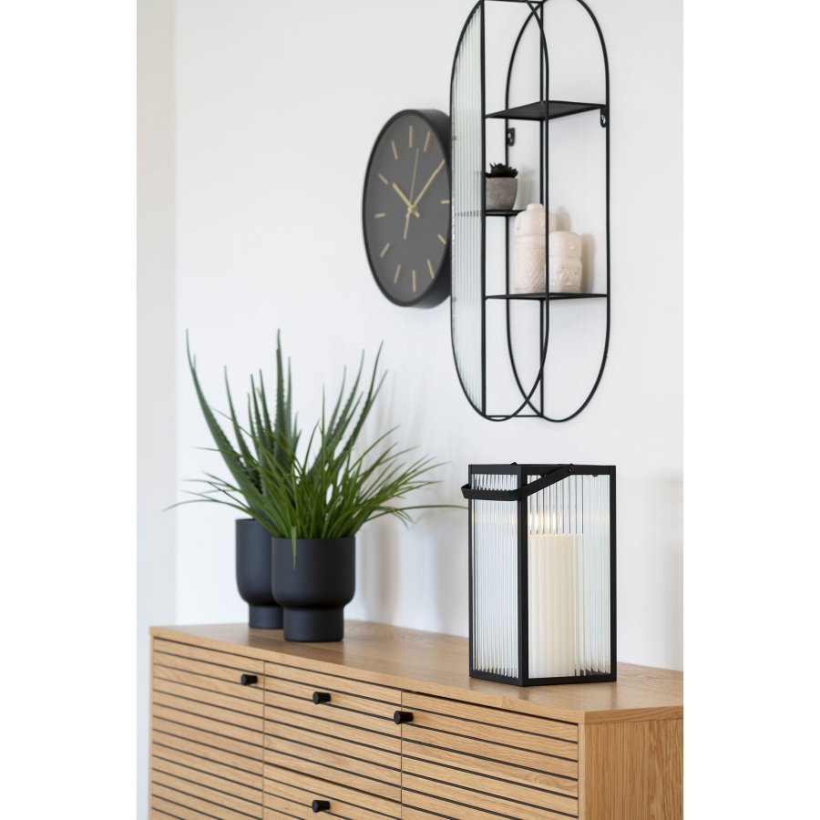 HOUSE NORDIC Almonte lanterne, m. hank - glas og sort metal