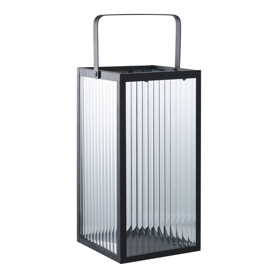 HOUSE NORDIC Almonte lanterne, m. hank - glas og sort metal