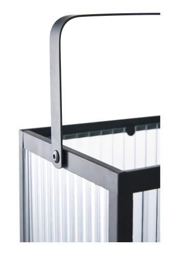 HOUSE NORDIC Almonte lanterne, m. hank - glas og sort metal