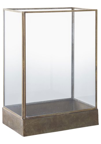 HOUSE NORDIC Manali lanterne - glas og antik messing look metal