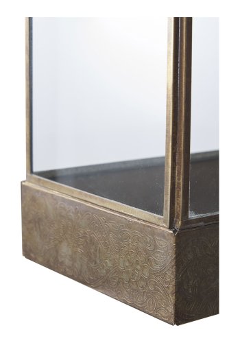 HOUSE NORDIC Manali lanterne - glas og antik messing look metal