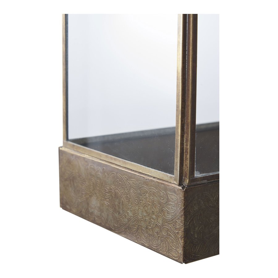HOUSE NORDIC Manali lanterne - glas og antik messing look metal
