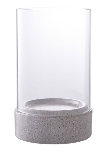 HOUSE NORDIC  Hurricane Lysestage - Hurricane lysestage, keramik/glas, gr<br>16x25,5 cm