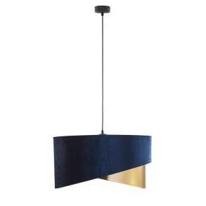 TK Tercino loftlampe 500 - bl stof og guld metal