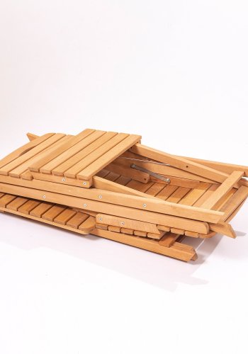 NORDVÄRK My001 havest m. 1 havebord og 2 havestole, foldbar - natur bgetr