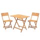 NORDVÄRK My003 havest m. 1 havebord og 2 havestole, foldbar - natur bgetr