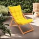 NORDVÄRK My006 udendrs liggestol, m. gul hynde, justerbar rygln - natur bgetr