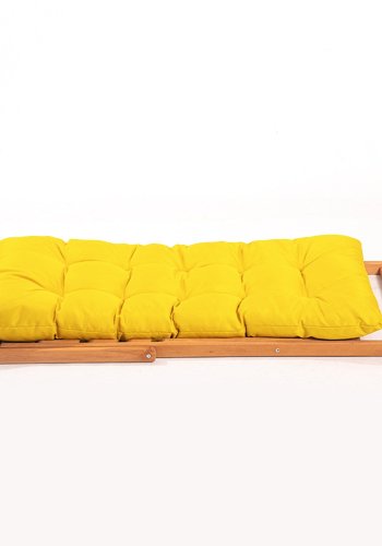 NORDVÄRK My006 udendrs liggestol, m. gul hynde, justerbar rygln - natur bgetr