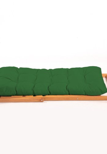 NORDVÄRK My006 udendrs liggestol, m. grn hynde, justerbar rygln - natur bgetr