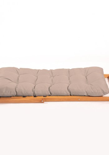 NORDVÄRK My006 udendrs liggestol, m. brun hynde, justerbar rygln - natur bgetr