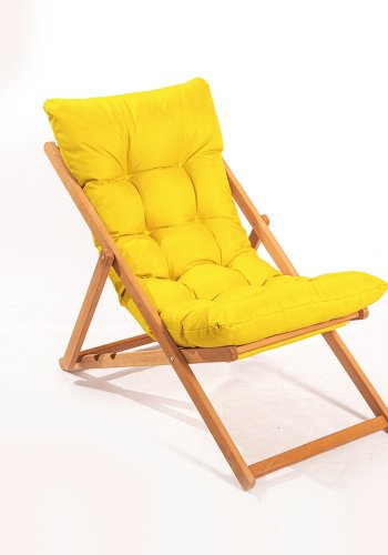 NORDVÄRK My005 loungest m. 1 havebord og 2 liggestole - gul hynde og natur bgetr