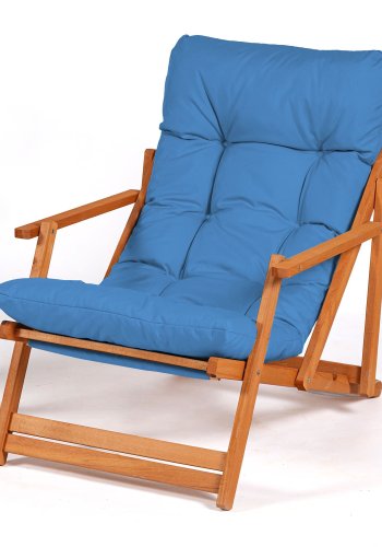 NORDVÄRK MY007 loungest, m. 2 havestole, 1 havebord og bl hynder - natur bgetr