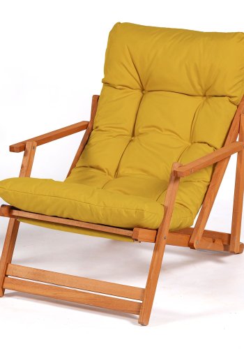 NORDVÄRK MY007 loungest, m. 2 havestole, 1 havebord og gule hynder - natur bgetr