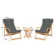 NORDVÄRK MY007 loungest, m. 2 havestole, 1 havebord og gr hynder - natur bgetr