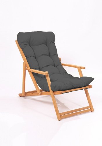 NORDVÄRK MY007 loungest, m. 2 havestole, 1 havebord og gr hynder - natur bgetr