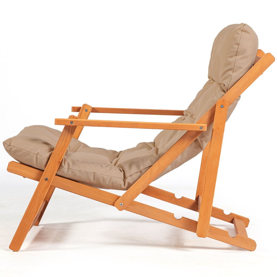 NORDVÄRK My005 loungest m. 1 havebord og 2 liggestole - brun hynde og natur bgetr