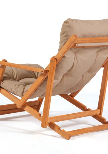 NORDVÄRK My005 loungest m. 1 havebord og 2 liggestole - brun hynde og natur bgetr