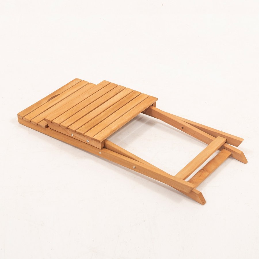 NORDVÄRK My001A havest m. 1 havebord og 2 havestole, foldbar - creme hynder og natur bgetr