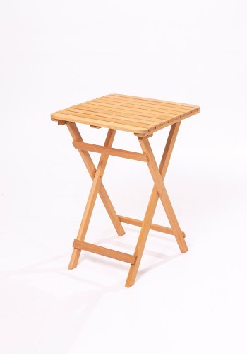 NORDVÄRK My001A havest m. 1 havebord og 2 havestole, foldbar - creme hynder og natur bgetr