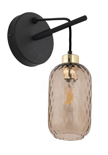 TK Pescara vglampe - glas og sort metal