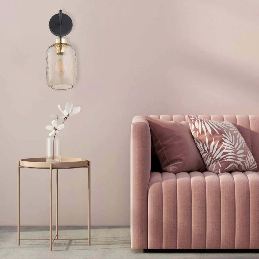 TK Pescara vglampe - glas og sort metal