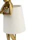 KARE DESIGN Animal Rabbit bordlampe - hvid linnedhr og guld polyresin/stl (H:50cm)