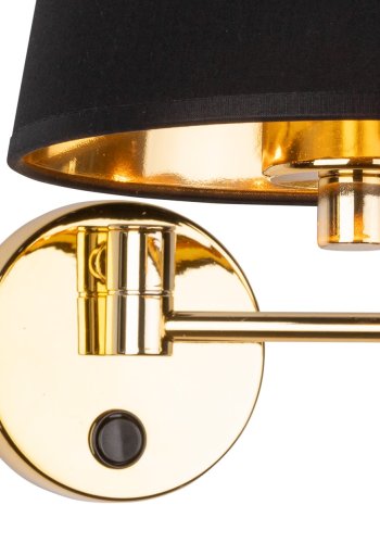 TK Glory vglampe - sort stof og guld metal
