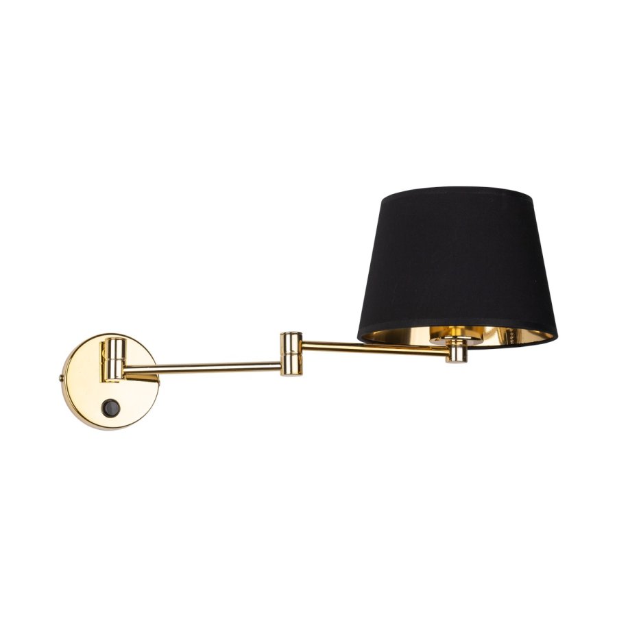 TK Glory vglampe - sort stof og guld metal