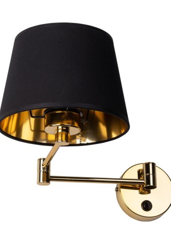 TK Glory vglampe - sort stof og guld metal