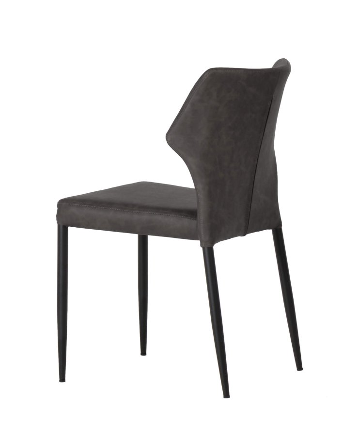 HOUSE OF SANDER Runa spisebordsstol - sort PU lder og sorte ben