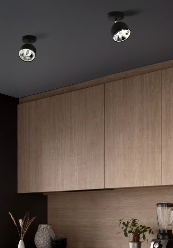 TK Altea loftlampe spot, inkl. pre - sort stl og krom