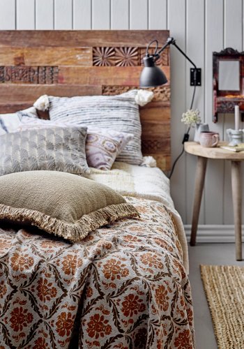 CREATIVE COLLECTION Sehar Vg Spejl m/Hylde, Brun, Genanvendt Tr