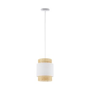 TK Boho loftlampe - natur str og hvid stof
