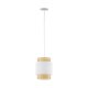 TK Boho loftlampe - natur str og hvid stof