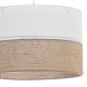 TK Linobianco loftlampe 500 - brun jute, hvid stof og hvid metal