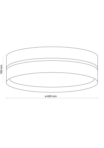 TK Linobianco loftlampe - brun jute, hvid stof og hvid metal