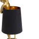 KARE DESIGN Animal Rabbit bordlampe - sort linnedhr og guld polyresin/stl (H:50cm)